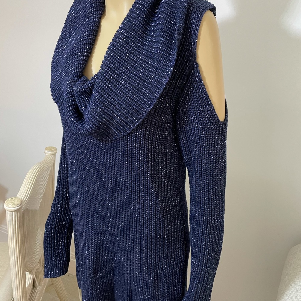 K. Jordan Cowl Neck Cold Shoulder Sweater Sz Xl - Picture 2 of 6